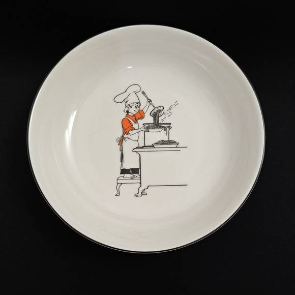 Epoch Collection Le Restaurant Pasta Bowl Child Cooking Speghetti Chef Hat New - Picture 1 of 5